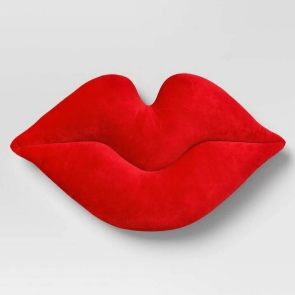 Plush Lip Shaped Toss Red - Room Essentials